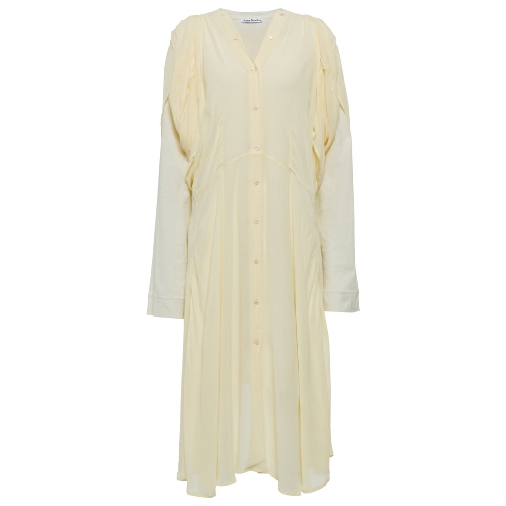NWOT Acne Light Yellow Layered Dress - Picture 3 of 5